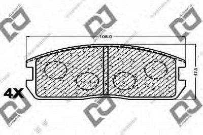 DJ PARTS bp1192 -  Комплект тормозных колодок, дисковый тормоз